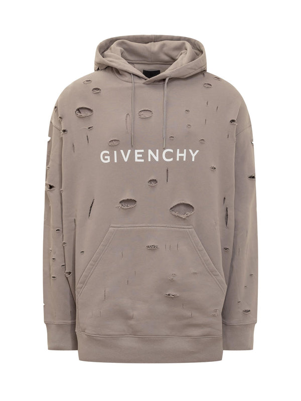 Givenchy Sweatshirt In Ripped Gauze Fabric - Men - Piano Luigi