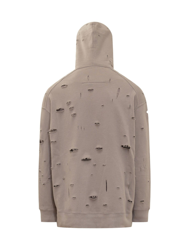 Givenchy Sweatshirt In Ripped Gauze Fabric - Men - Piano Luigi