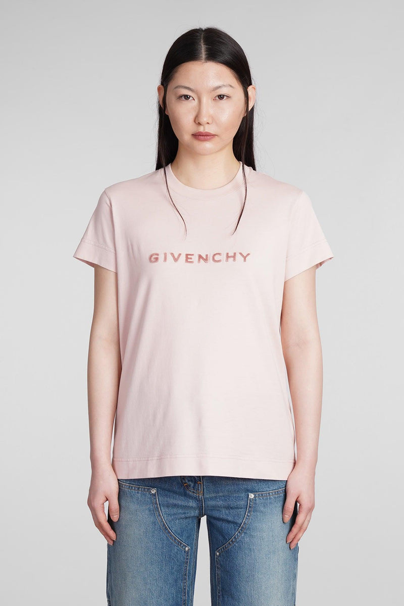 Givenchy T-shirt In Rose-pink Cotton - Women - Piano Luigi