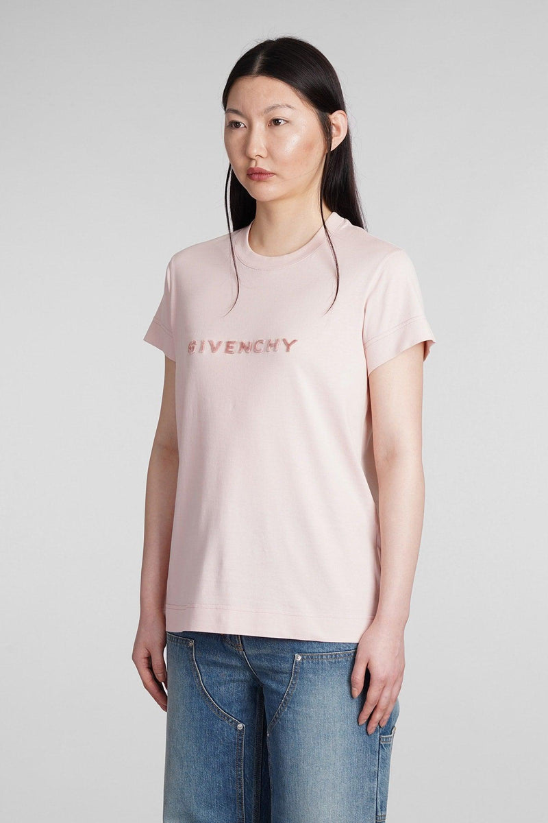 Givenchy T-shirt In Rose-pink Cotton - Women - Piano Luigi