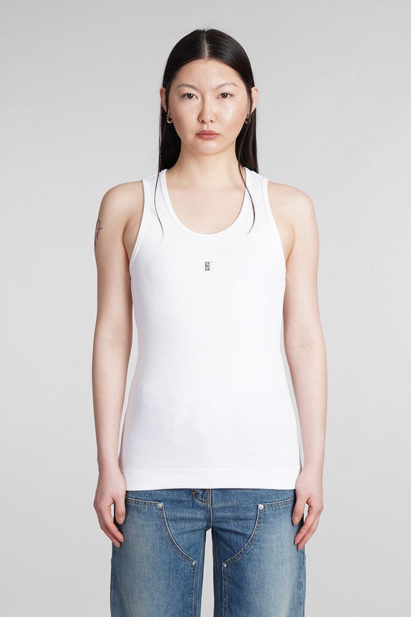 Givenchy Tank Top In White Cotton - Women - Piano Luigi