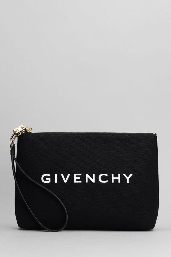 Givenchy Travel Pouch Clutch In Black Cotton - Women - Piano Luigi