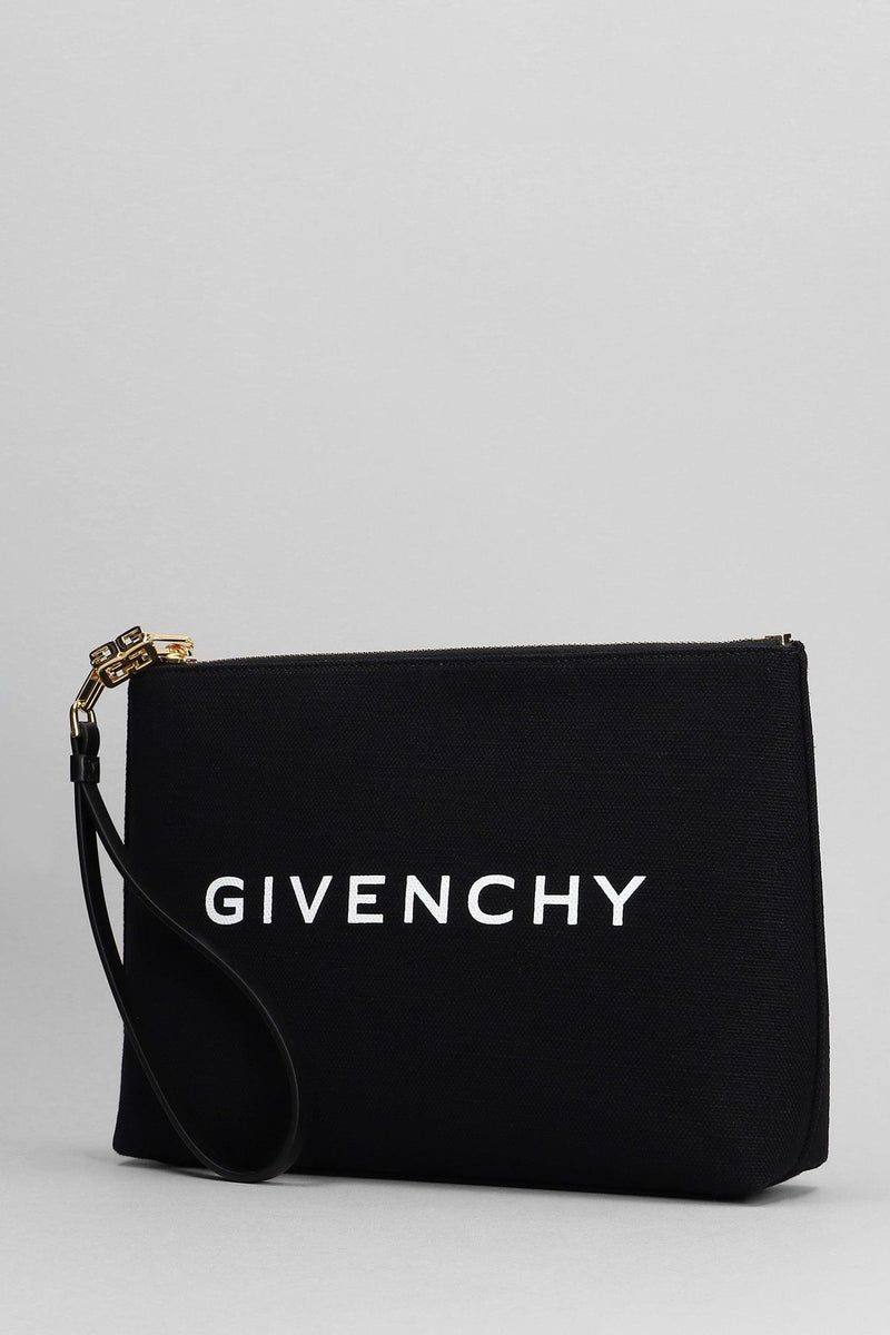 Givenchy Travel Pouch Clutch In Black Cotton - Women - Piano Luigi