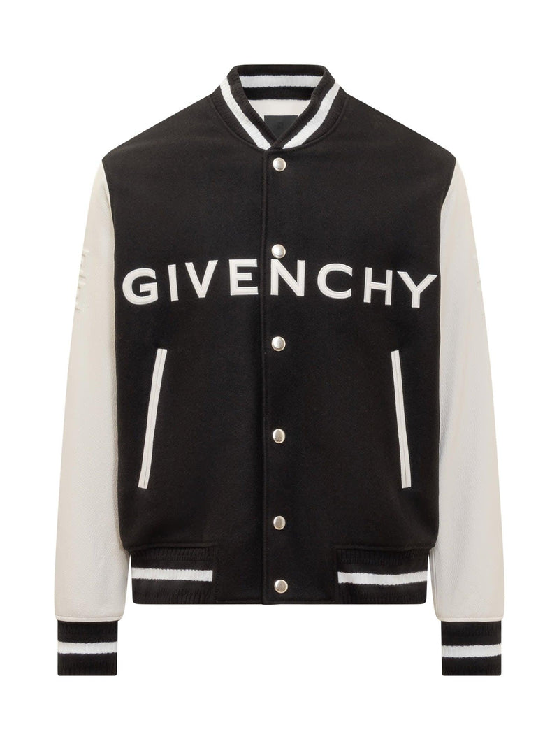 Givenchy Varsity Wool Jacket With Logo - Men - Piano Luigi