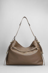 Givenchy Voyou Medium Shoulder Bag In Taupe Leather - Women - Piano Luigi