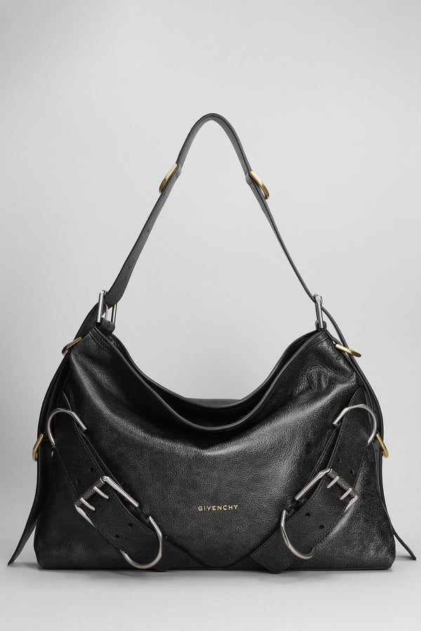 Givenchy Voyou Shoulder Bag In Black Leather - Women - Piano Luigi