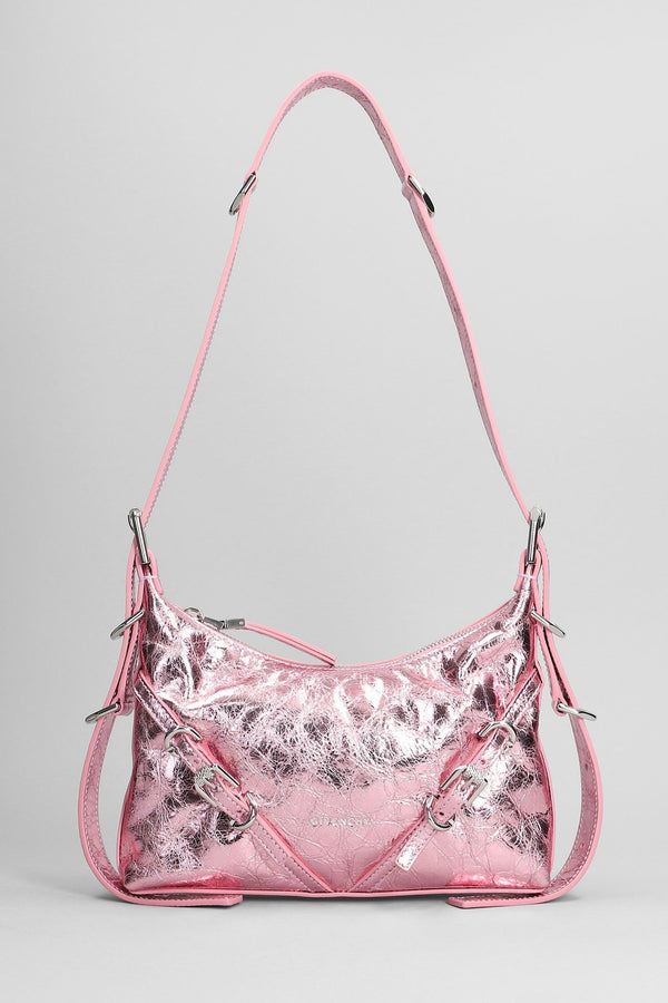 Givenchy Voyou Shoulder Bag In Rose-pink Leather - Women - Piano Luigi