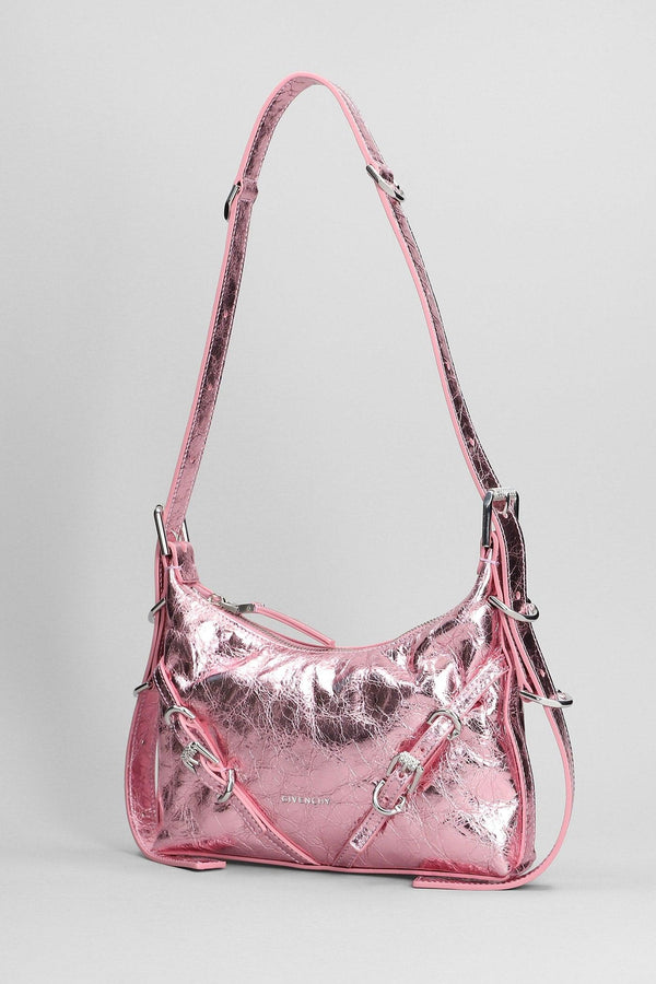 Givenchy Voyou Shoulder Bag In Rose-pink Leather - Women - Piano Luigi