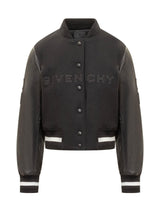 Givenchy Wool And Leather Short Bomber Jacket. - Women - Piano Luigi