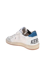 Golden Goose Ballstar Sneakers In White Leather And Suede - Men - Piano Luigi