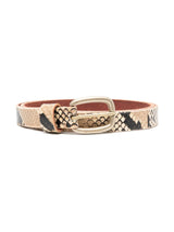 Golden Goose Belt Houston Thin Snake Print Leather - Women - Piano Luigi