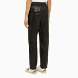 Golden Goose Black Leather Jogging Trousers - Women - Piano Luigi