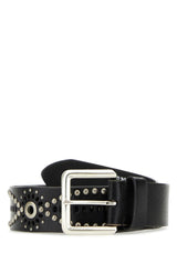 Golden Goose Black Leather Titan Belt - Women - Piano Luigi