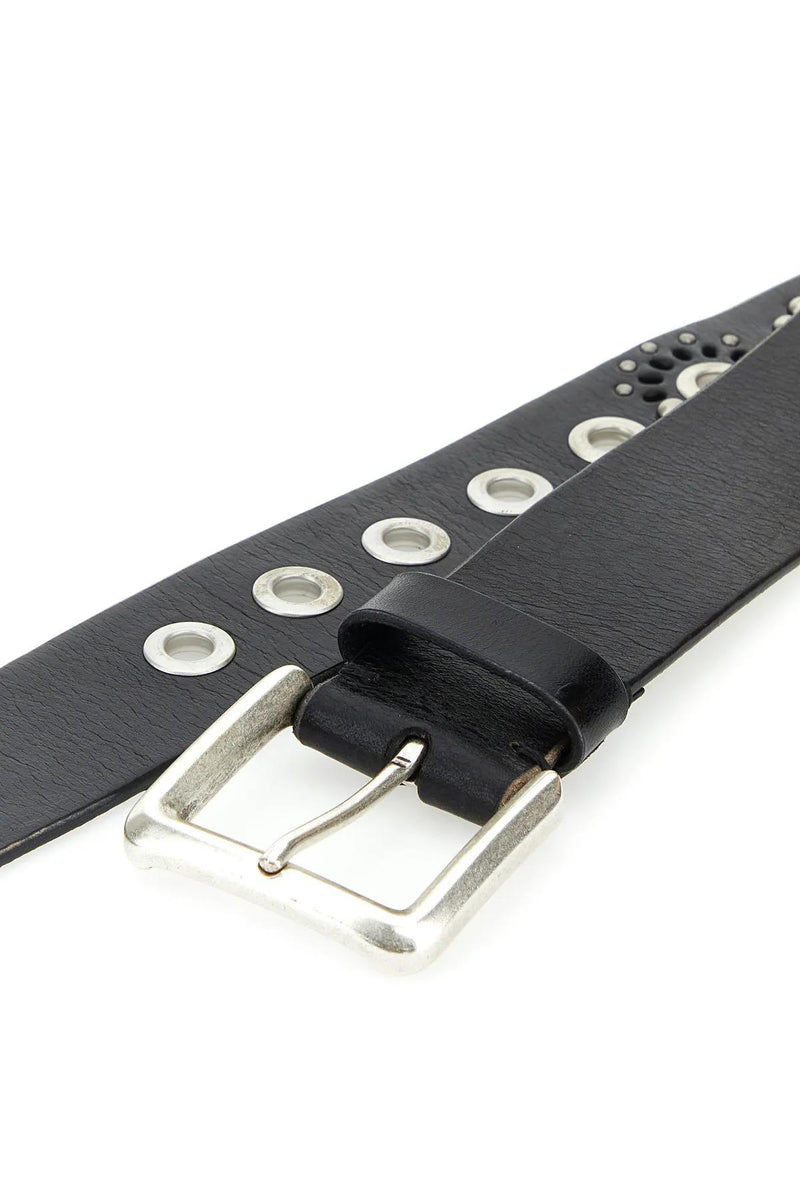 Golden Goose Black Leather Titan Belt - Women - Piano Luigi