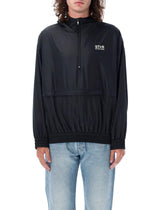 Golden Goose Black Windbreaker With Hood - Unisex - Piano Luigi