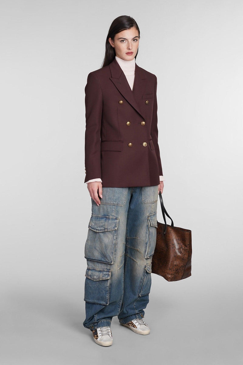 Golden Goose Blazer In Brown Wool - Women - Piano Luigi