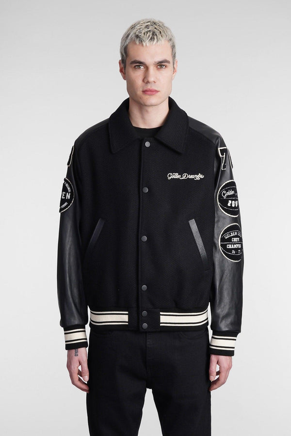 Golden Goose Bomber In Black Wool - Men - Piano Luigi