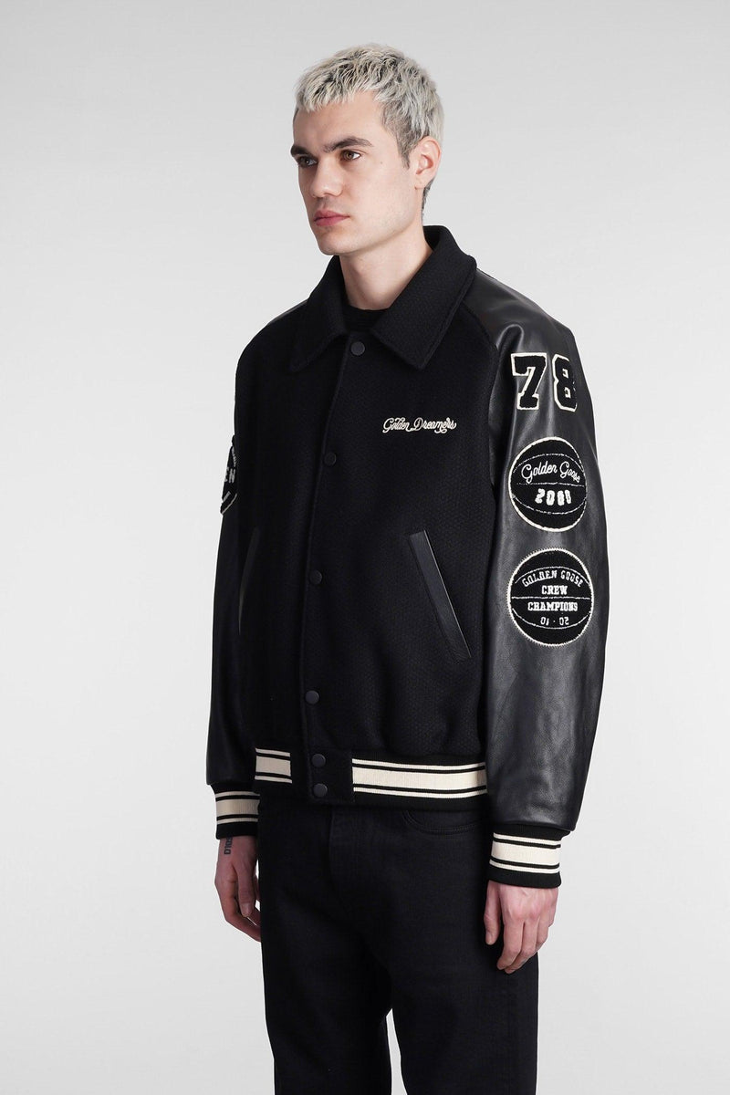 Golden Goose Bomber In Black Wool - Men - Piano Luigi