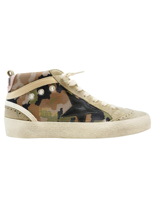 Golden Goose Camouflage Leather Mid Star Sneakers - Women - Piano Luigi