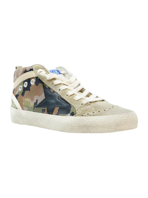 Golden Goose Camouflage Leather Mid Star Sneakers - Women - Piano Luigi