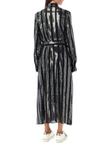 Golden Goose Chemisier Dana Tied-waist Midi Dress - Women - Piano Luigi