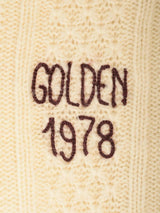 Golden Goose Cream Sweater With Embroidery - Men - Piano Luigi