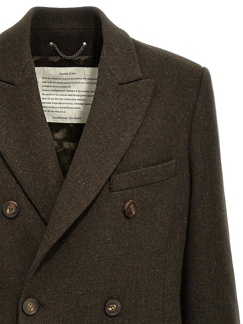 Golden Goose Double-breasted Long Sleeved Coat - Men - Piano Luigi