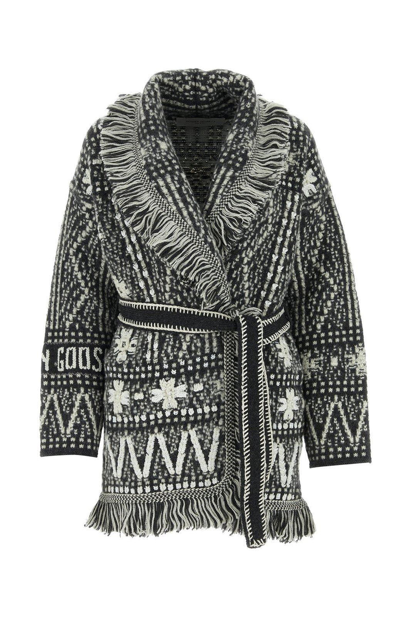 Golden Goose Fringed Belted Cardigan - Women - Piano Luigi