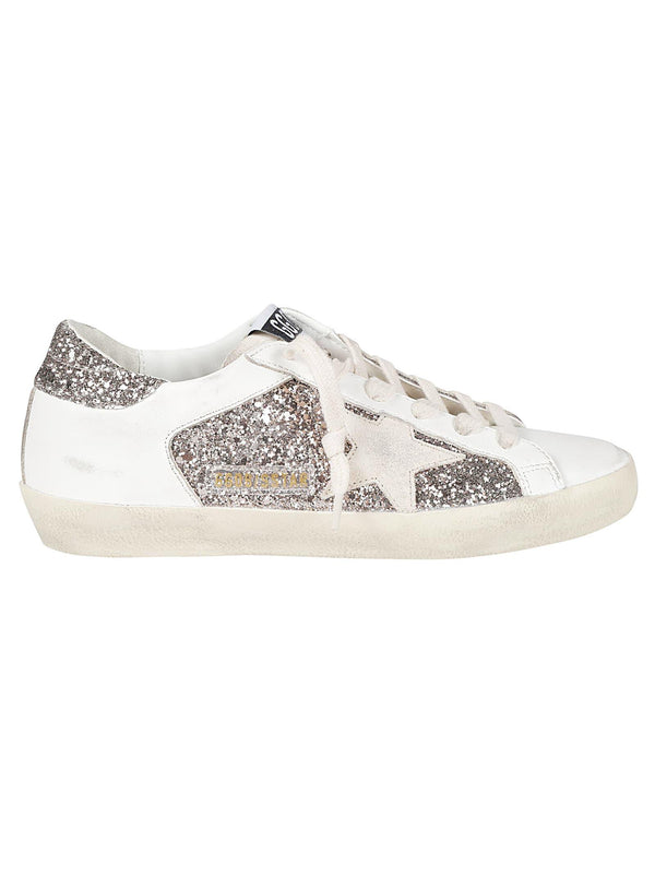 Golden Goose Glitter Embellished Super-star Sneakers - Women - Piano Luigi