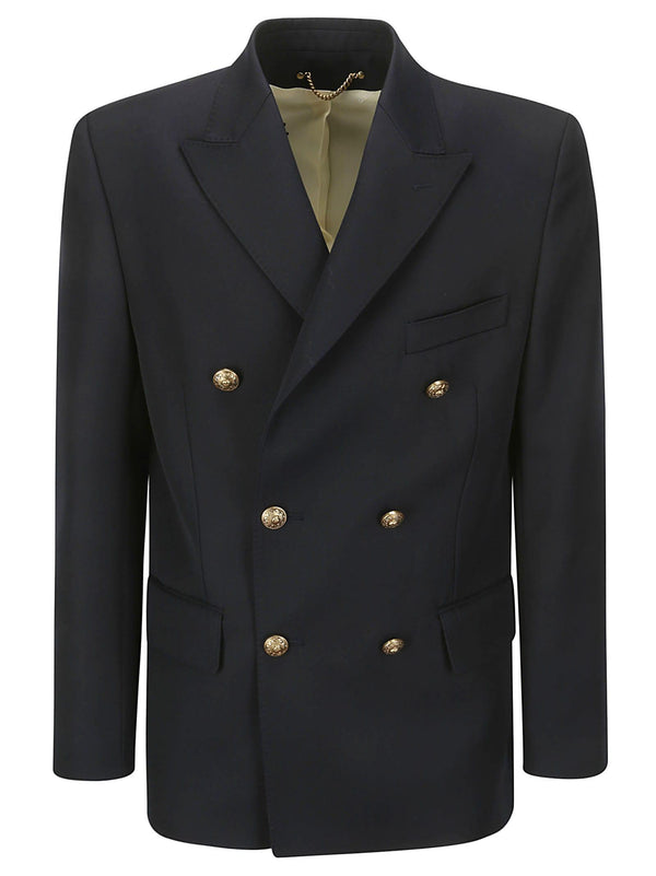 Golden Goose Golden Ms Double Breasted Blazer Compact Gabardin - Men - Piano Luigi