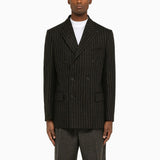 Golden Goose Grey Pinstripe Double-breasted Jacket - Men - Piano Luigi