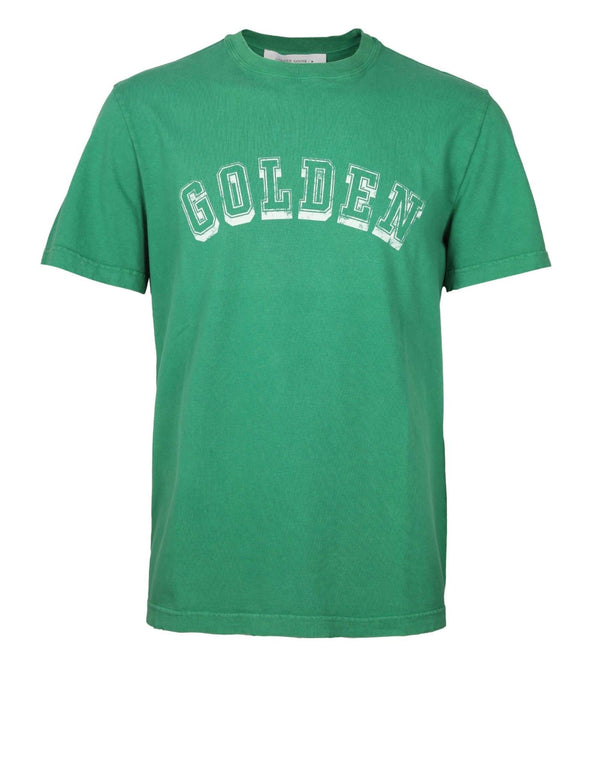 Golden Goose Journey Green Cotton T-shirt - Men - Piano Luigi