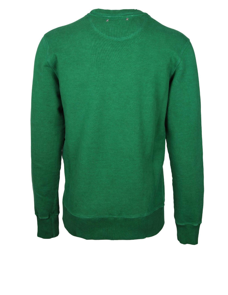 Golden Goose Journey Sweatshirt In Green Cotton Fleece - Men - Piano Luigi