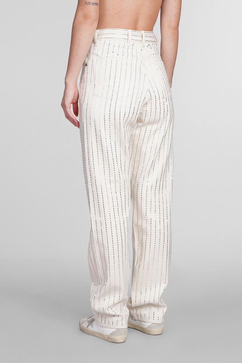 Golden Goose Kim Pants In White Cotton - Women - Piano Luigi