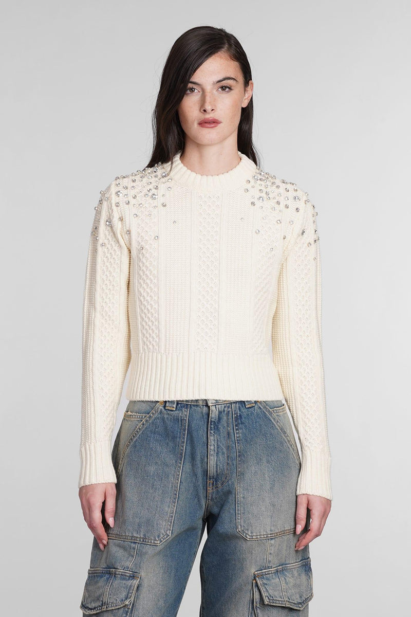 Golden Goose Knitwear In Beige Wool - Women - Piano Luigi