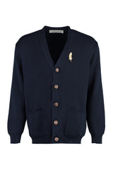 Golden Goose Logo Detail Cotton Cardigan - Men - Piano Luigi