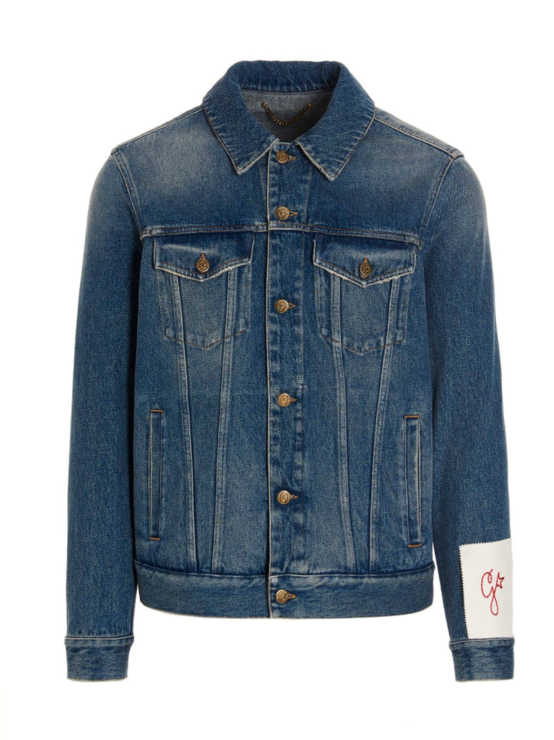 Golden Goose Logo Patch Denim Jacket - Men - Piano Luigi