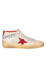 Golden Goose Mid Star Sneakers In Canvas - Women - Piano Luigi