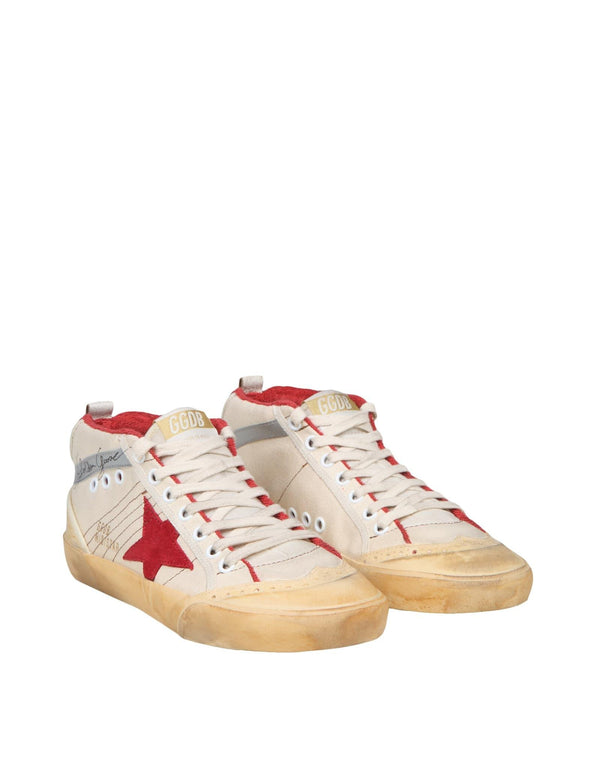 Golden Goose Mid Star Sneakers In Canvas - Women - Piano Luigi