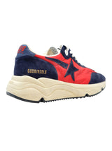 Golden Goose Red/blue Leather Suede Running Sneakers - Women - Piano Luigi