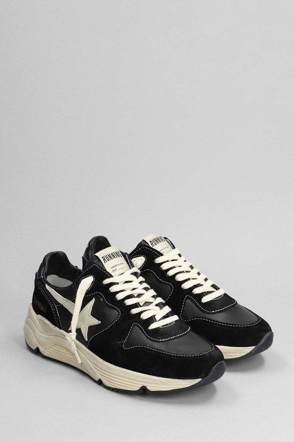 Golden Goose Running Sneakers In Black Suede And Leather - Women - Piano Luigi