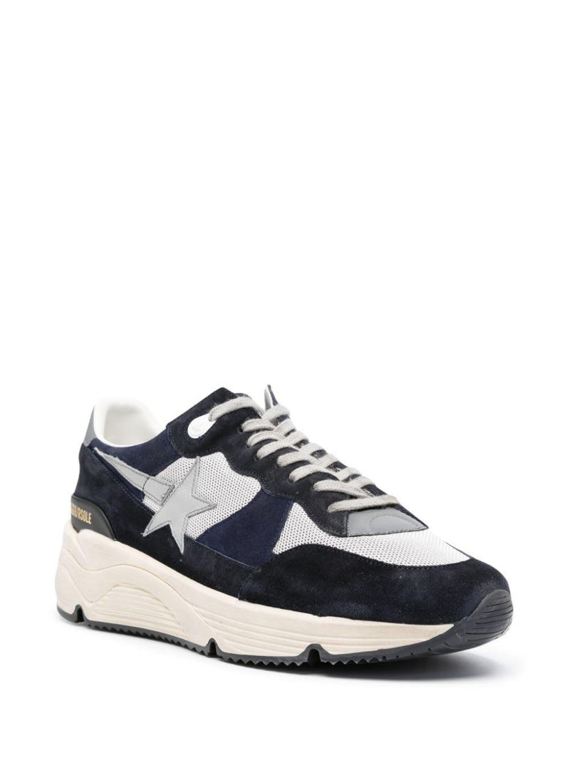 Golden Goose Running Sole Net And Suede Upper Suede Toe Spur And Edge Around Leather Star And Spoiler - Men - Piano Luigi