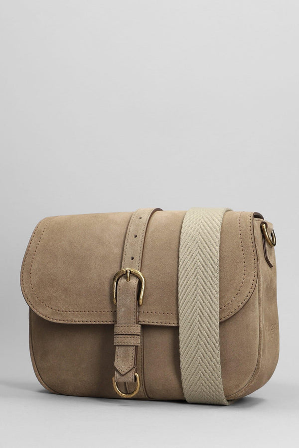 Golden Goose Sally Shoulder Bag In Taupe Suede - Women - Piano Luigi