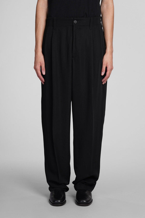 Golden Goose Slacks Pants In Black Viscose - Men - Piano Luigi