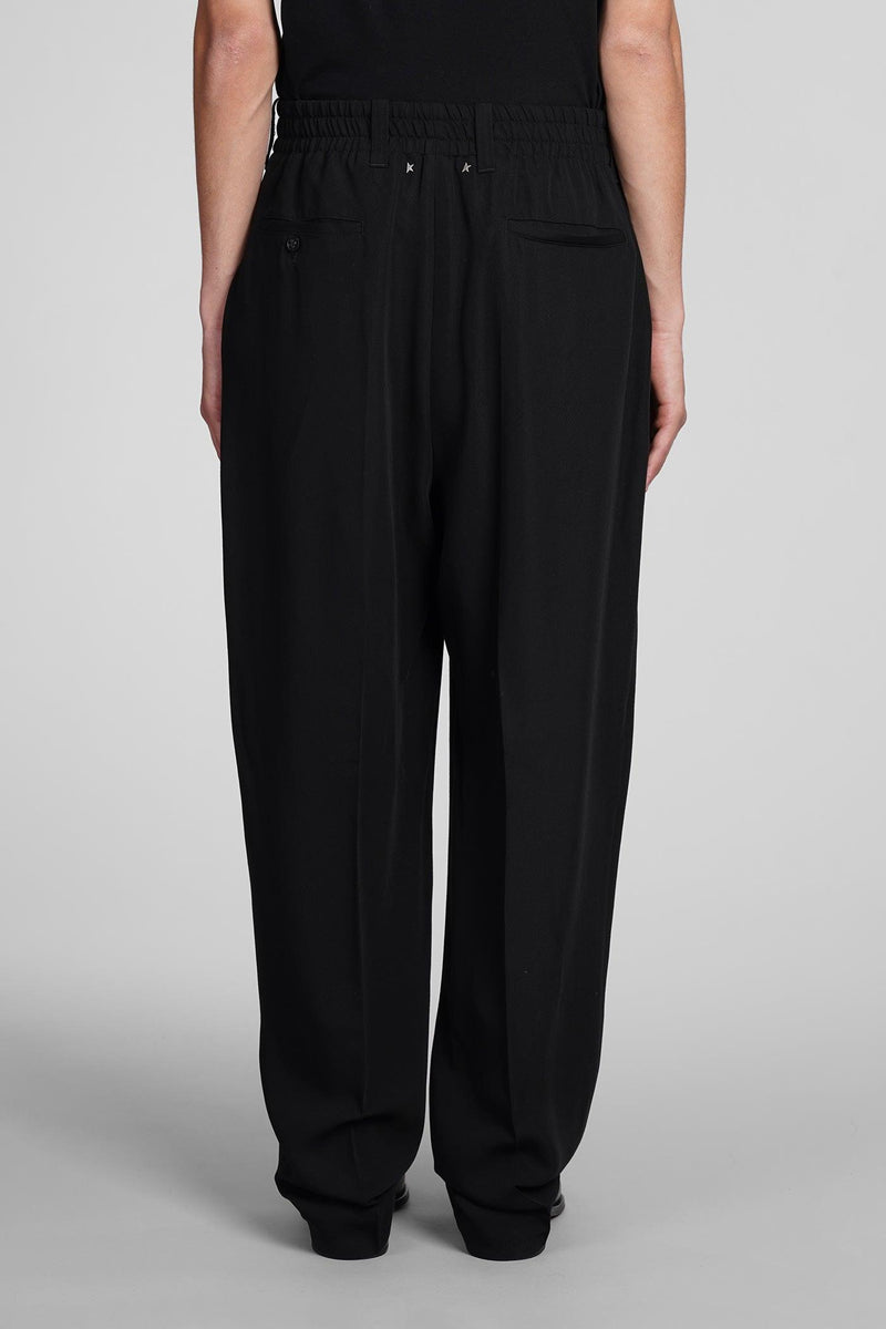 Golden Goose Slacks Pants In Black Viscose - Men - Piano Luigi