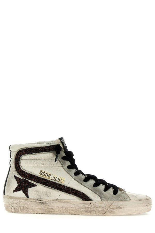 Golden Goose Slide Sequin-embellished Lace-up Sneakers - Women - Piano Luigi