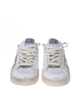 Golden Goose Stardan Sneakers In White And Gold Leather And Fabric - Women - Piano Luigi