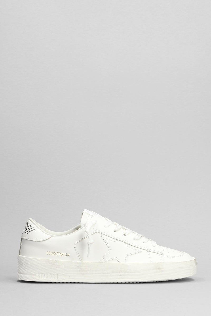 Golden Goose Stardan Sneakers In White Leather - Men - Piano Luigi