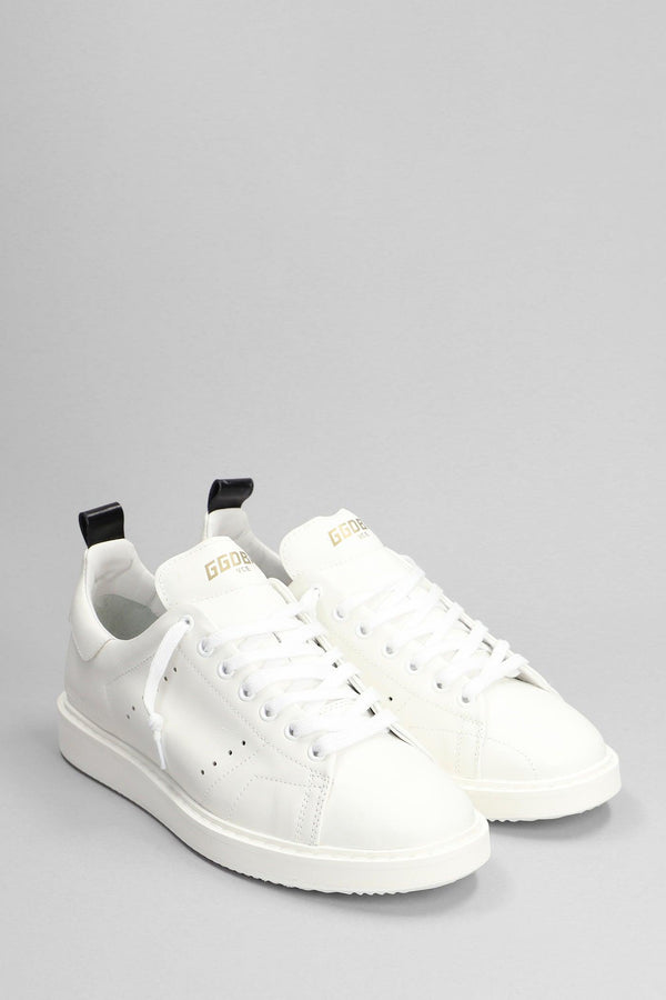 Golden Goose Starter Sneakers In White Leather - Men - Piano Luigi