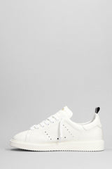 Golden Goose Starter Sneakers In White Leather - Men - Piano Luigi